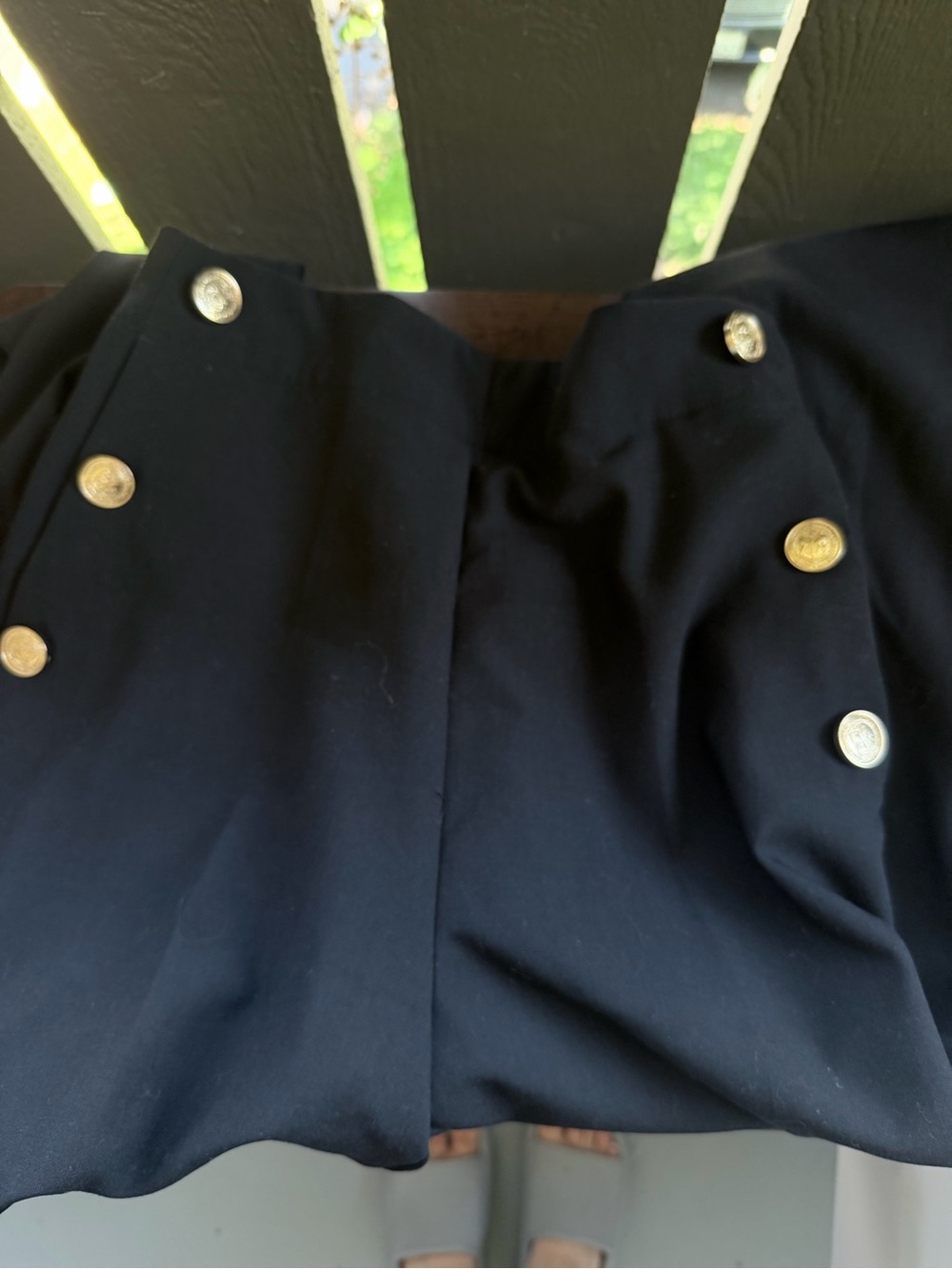 Zara Black High-Waist Jeans with Gold Buttons